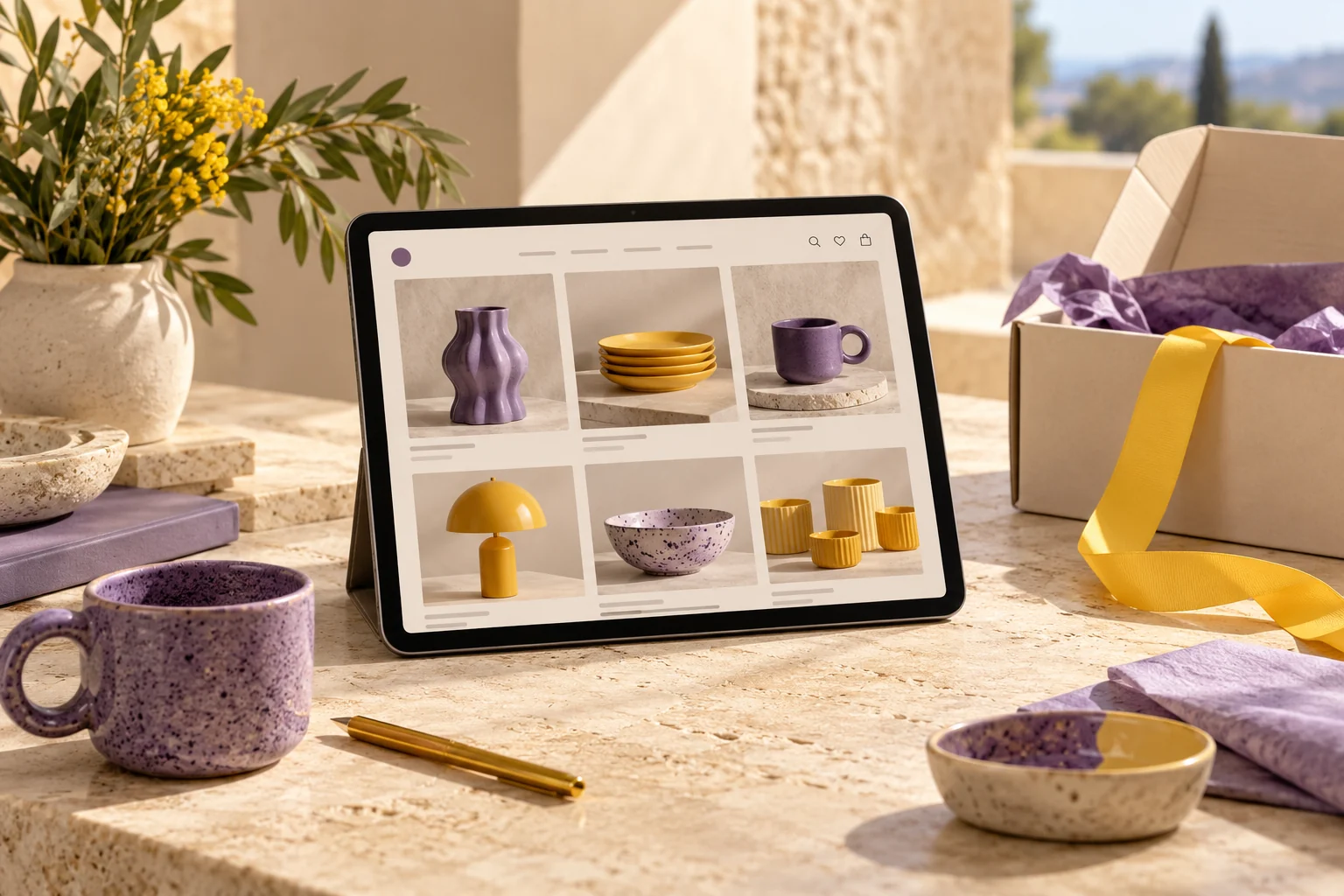 Composición ilustrativa del servicio de SEO para Ecommerce